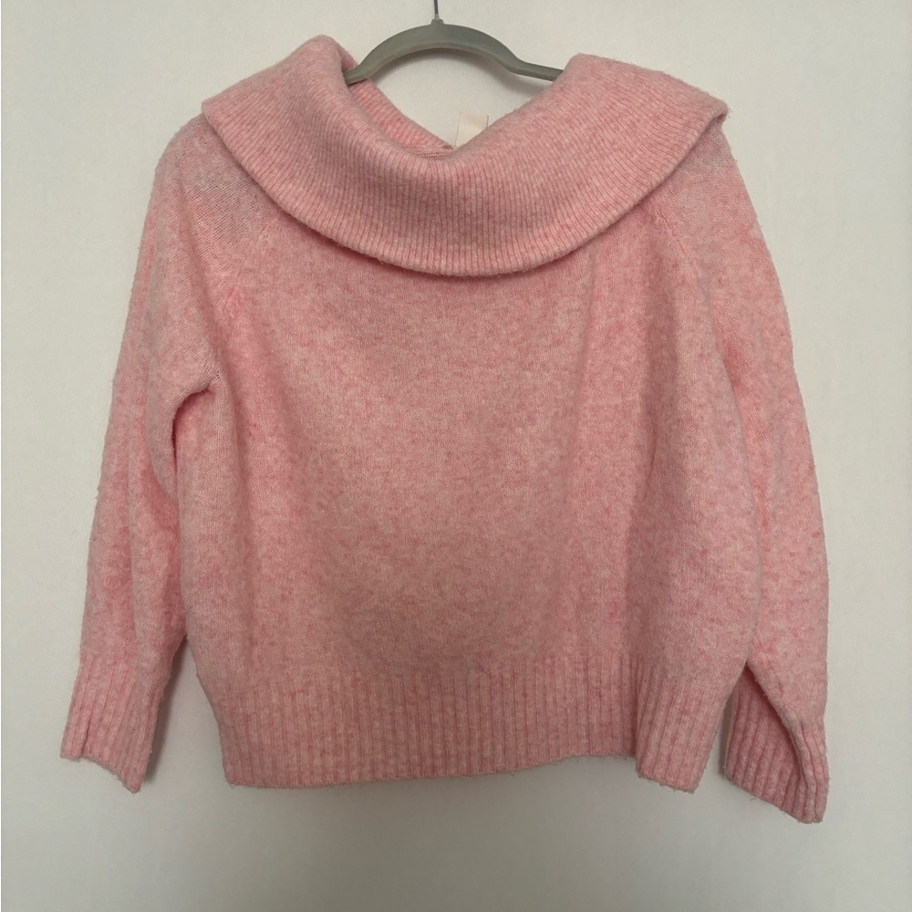 H&M Pink Women’s Cowl-Neck Sweater Size S